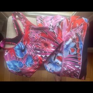 Nike floral 7/8 leggings and bra